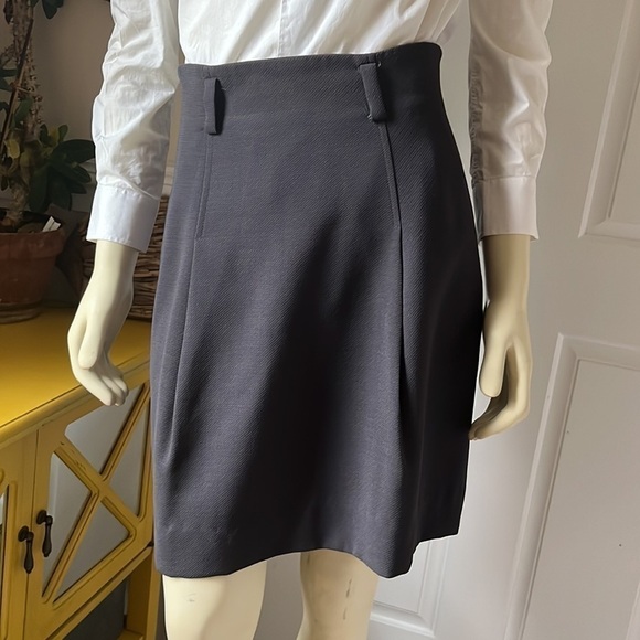 𝅺VINTAGE Giorgio Armani Le Collezioni Gray A-Line Pencil Skirt 42 8 (really 4) - Picture 1 of 14